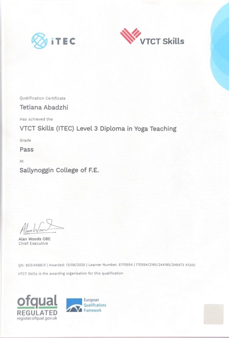 Level 3 Diploma in Yoga Teaching